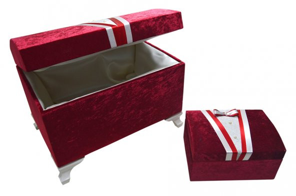DAMAT MODEL NİŞAN VE ÇEYİZ SANDIĞI (BORDO) - 2