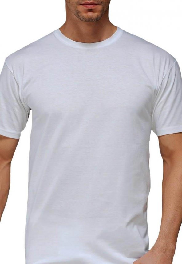 Çift Kaplan Erkek Süprem Atlet Beyaz T-Shirt 947