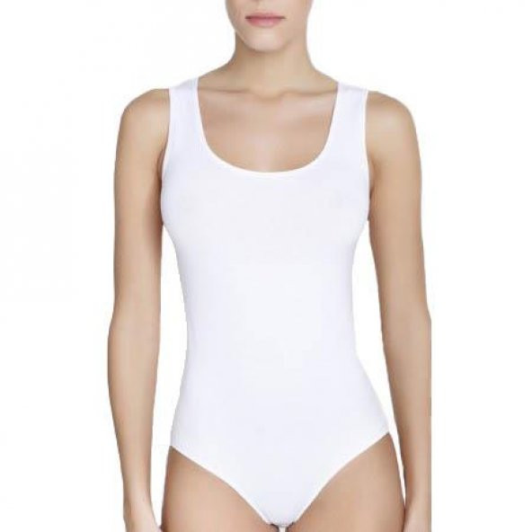 Çift Kaplan Bayan Geniş Askılı Çıtçıtlı Body 761