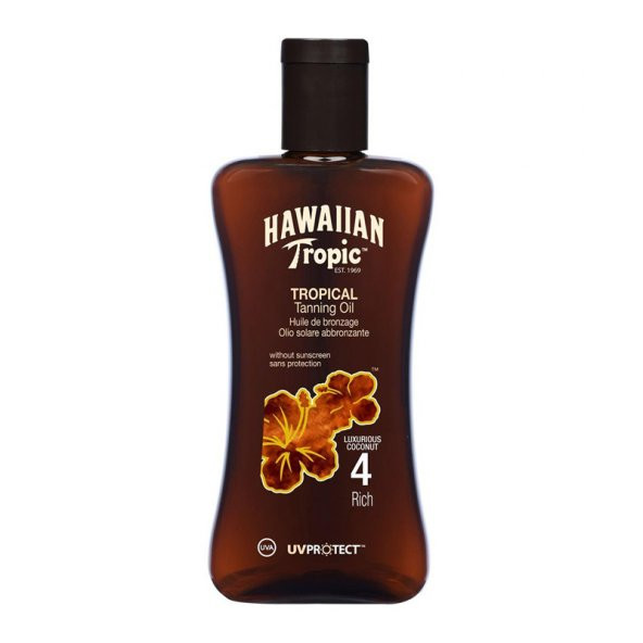 Hawaiian Tropic Protective Tanning Oil Spf4 200Ml