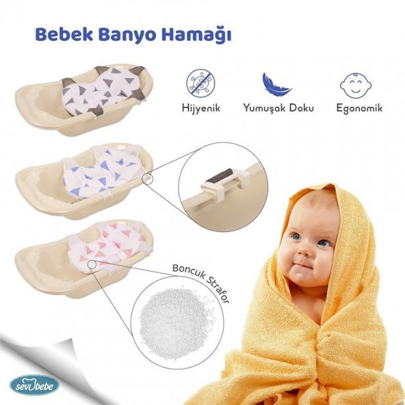 Sevi Bebe Seyyar Bebek Banyo Hamağı - Pembe
