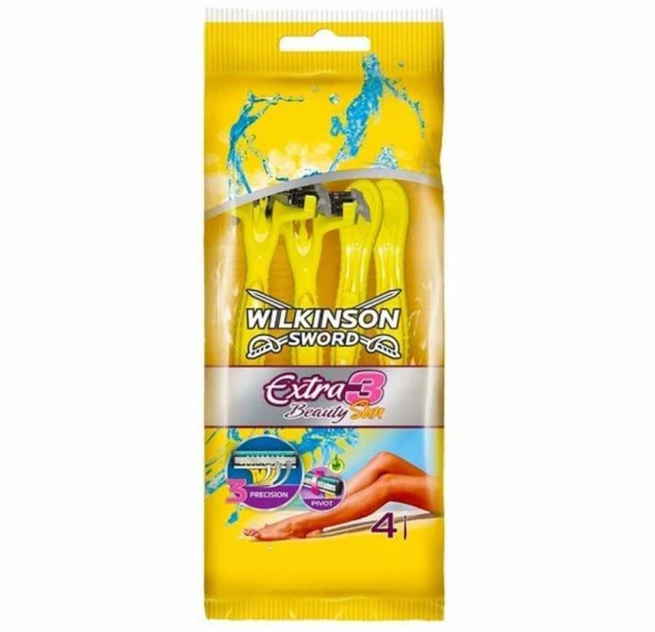 Wilkinson Sword Extra 3 Beauty Sun Kullan At Tıraş Bıçağı 4'lü Paket