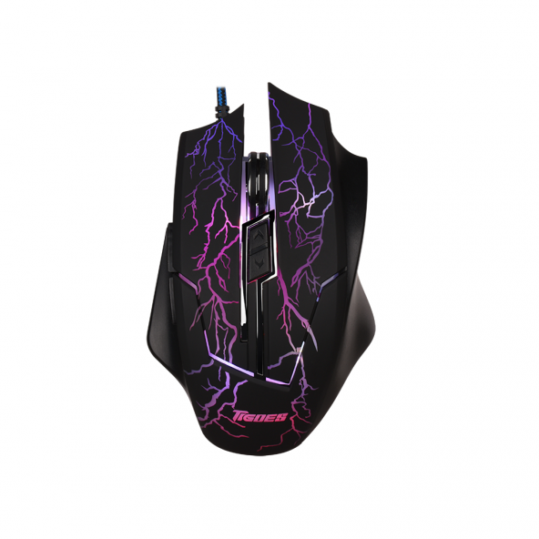 MACRO GAMING RAINBOW LEDLI 2400 DPI OYUNCU MOUSE TIGOES X5