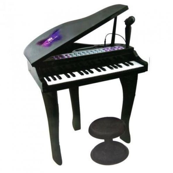 Piyano 37 Tuşlu Tabureli Elektronik MP3 Çalar Siyah