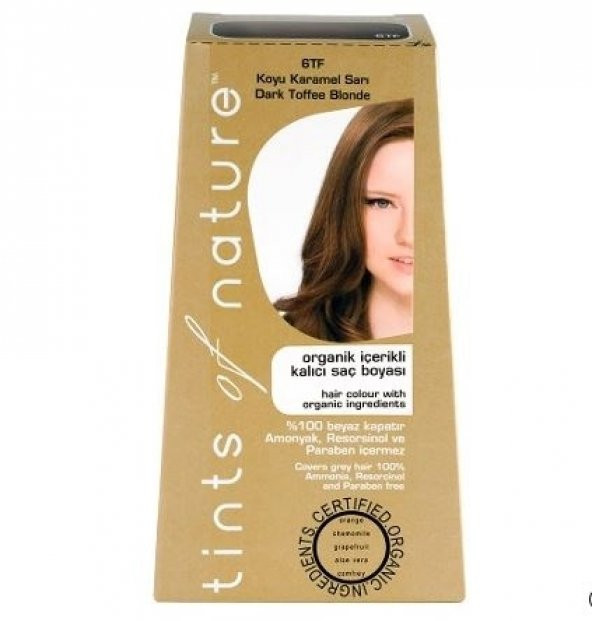 Tints of Nature Organik Saç Boyası -Koyu Karamel Sarı 6TF, 120 ml