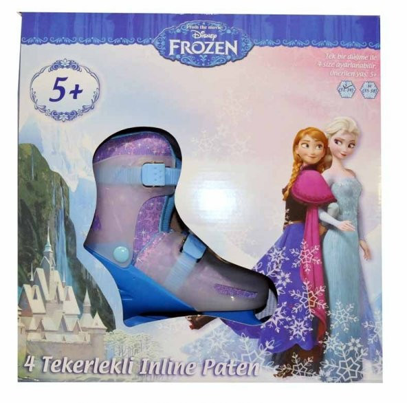 Frozen Elsa Paten Kask Dizlik Seti - 4 tekerlekli - 5