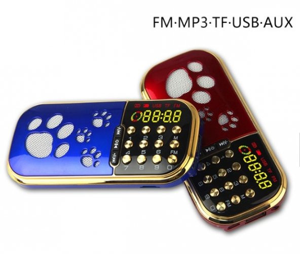 Mini dijital FM radyo Usb Sd Kart Çalar DVS-901
