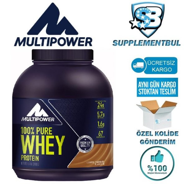 Multipower 100 Pure Whey Protein 2000 Gr. Coffee Caramel