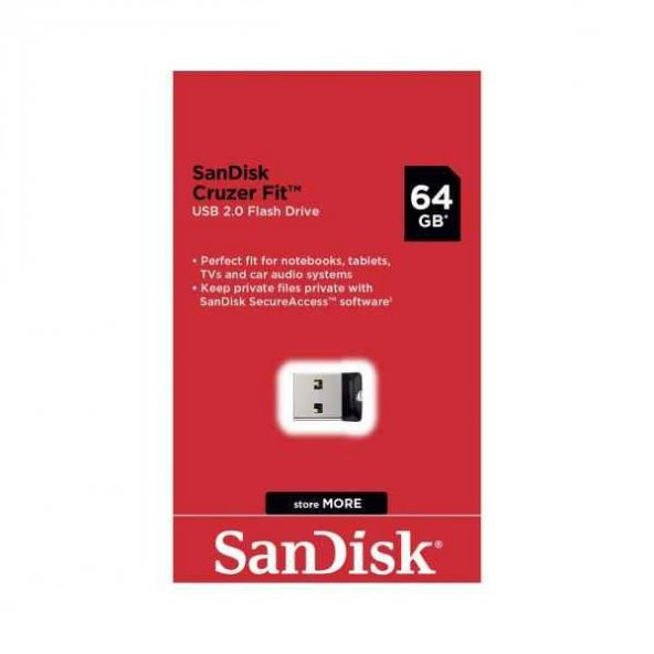 Sandisk 64GB USB Flash Bellek Cruzer Fit SDCZ33-064G-G35