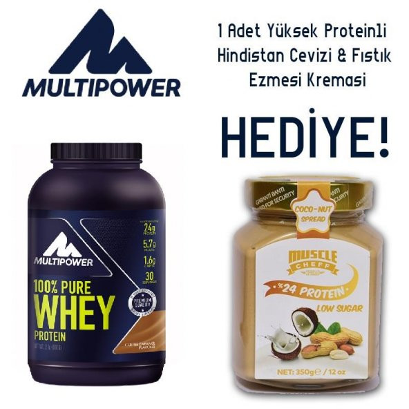 Multipower Whey Protein 900 Gr. Coffee Caramel 1 Hediye