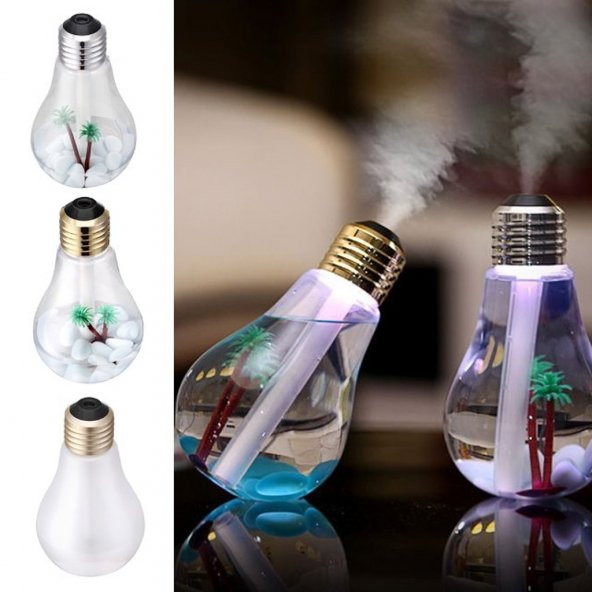 Led Işıklı 400ml Su Hazneli Hava Nemlendirici Buhar Makinası