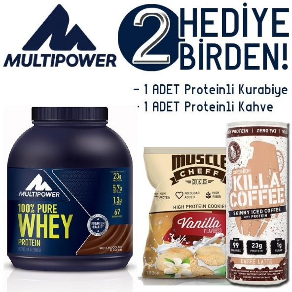 Multipower Whey Protein 2000 Gr. Rich Chocolate 2 Hediye