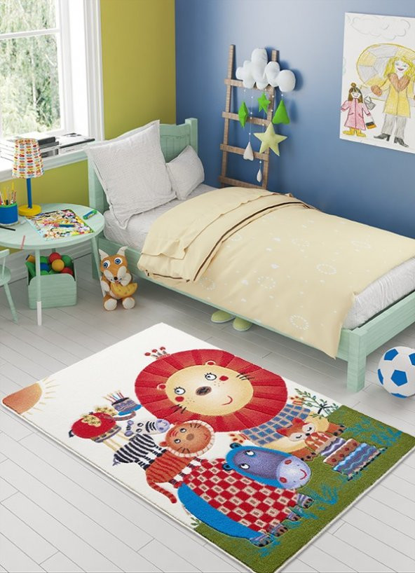 Confetti Lion King 100X150 Turuncu Oymalı Çocuk Odası Halısı