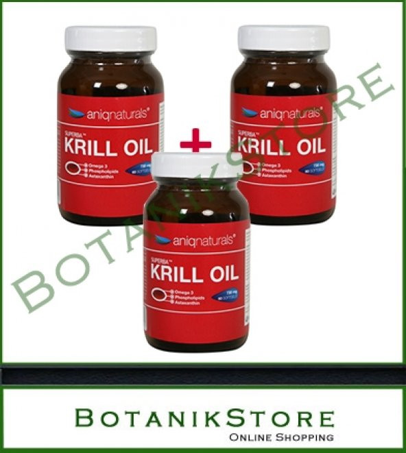 3 Adet Aniqnaturals Superba Boost Krill Yağı 60 Licaps (Krill Oil