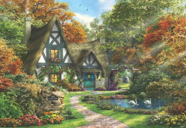 Puzzle 2000 Parça / Güz Evi / The Autumn Cottage