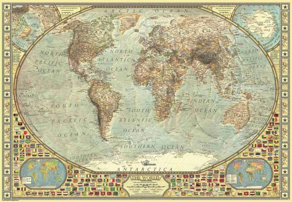 Puzzle 2000 Parça / Dünya Haritası / World Map