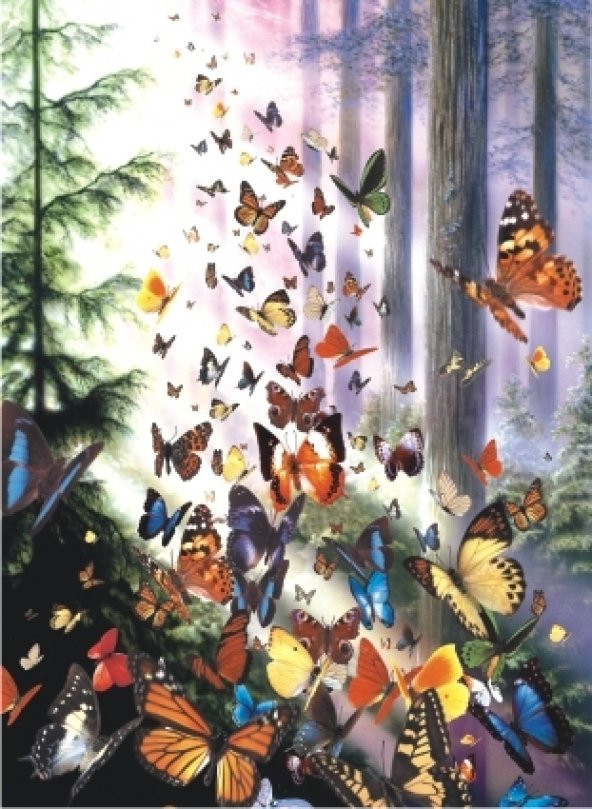 Puzzle 1000 Parça / Kelebek Ormanı / Butterfly Woods