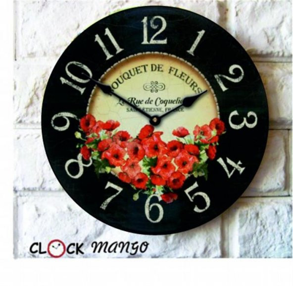 Ahşap Yuvarlak Dekoratif Duvar Saati 50x50 - 1