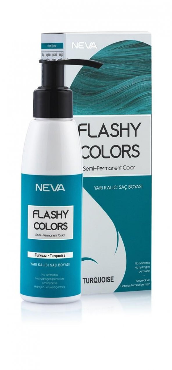 Neva Flashy Colors Yarı Kalıcı Saç Boyası Turkuaz - Turquoıse