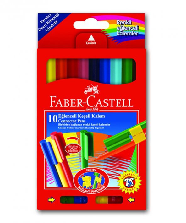 Faber Castel 10 Renk Eğlenceli Keçeli Kalem 9104