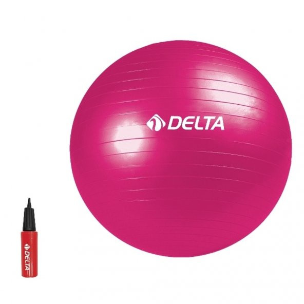 Delta 75 Cm Fuşya Pilates Topu / Büyük Boy Pompa DS-9871