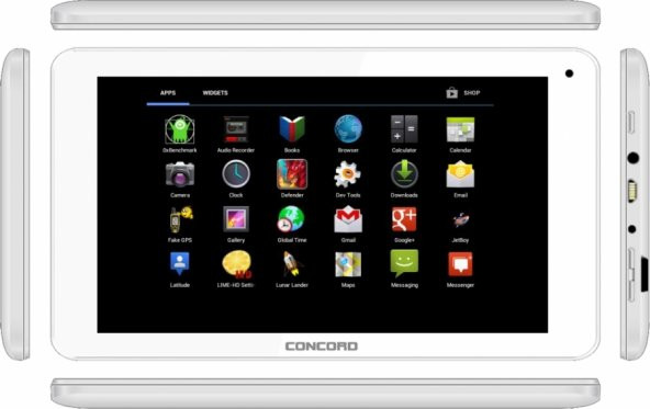 Concord Dört Çekirdek 8GB Flyfix A7 Tablet Beyaz Kılıf Hediyeli !