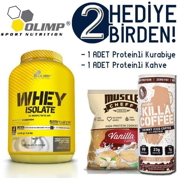 Olimp Whey Isolate Protein Çikolata 2200 Gr. 2 Hediyeli