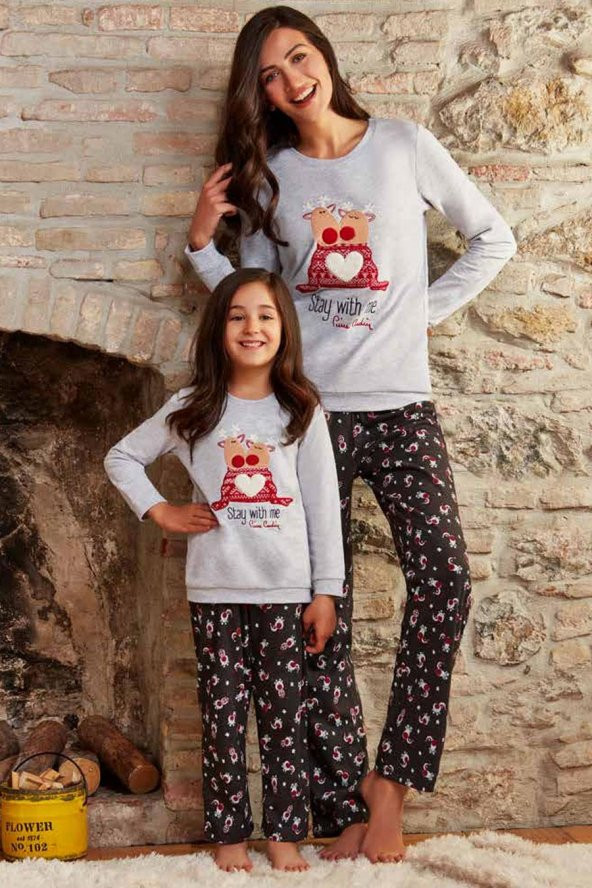 Pierre Cardin 7225 4-8 Yaş Kız Çocuk Pijama Takımı