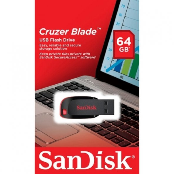 Sandisk 64GB USB Flash Bellek Cruzer Blade SDCZ50-064G-B35
