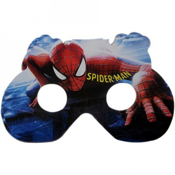 6 Adet Spiderman (Örümcek Adam)  Karton Gözlük Erkek Doğum Günü P