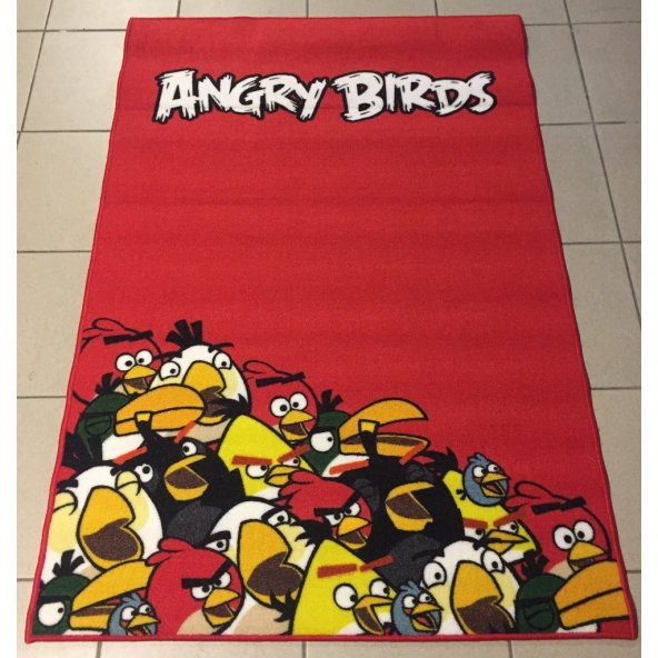 Merinos Polyamid Lisanslı Halı 100X150 Angry Birds Crowd