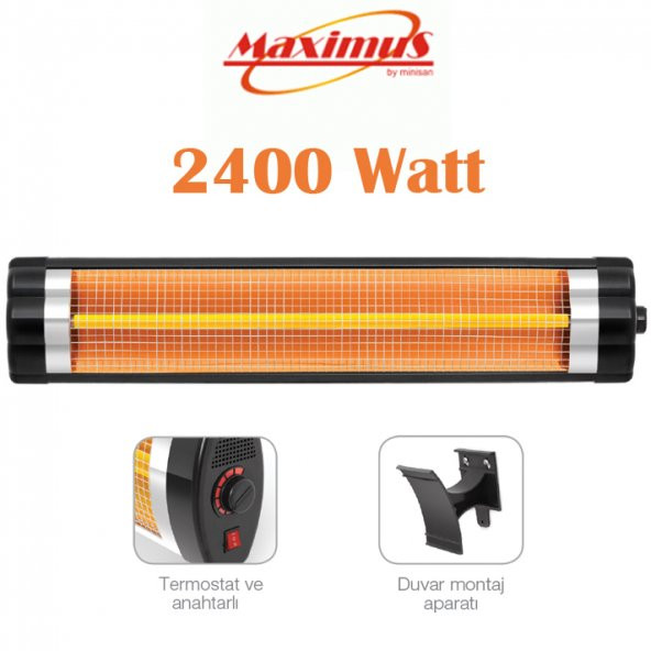 Maximus AVR-2400 - 2400W İnfrared Elektrikli Isıtıcı Soba