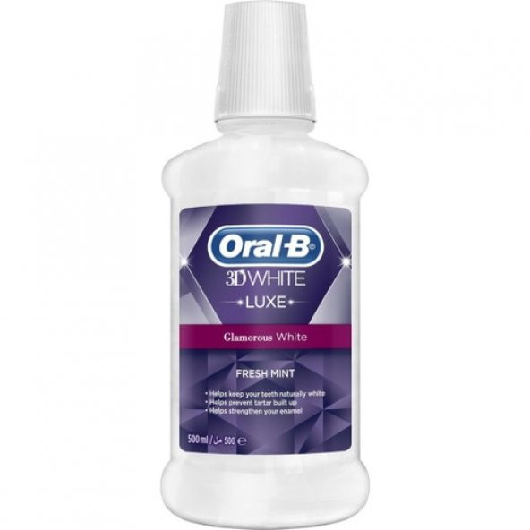 Oral-B Ağız Çalkalama Suyu 3 Boyutlu Beyazlık Luxe 500 ml