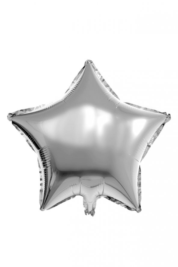 Yıldız Folyo Balon 60cm (22 inch) Gümüş 1 Adet