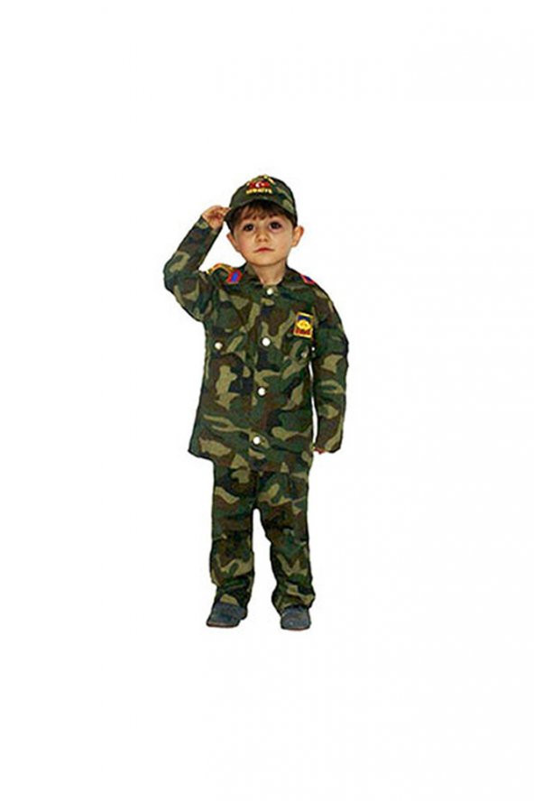 Asker Çocuk Kostümü 7-8 Yaş 1 Adet