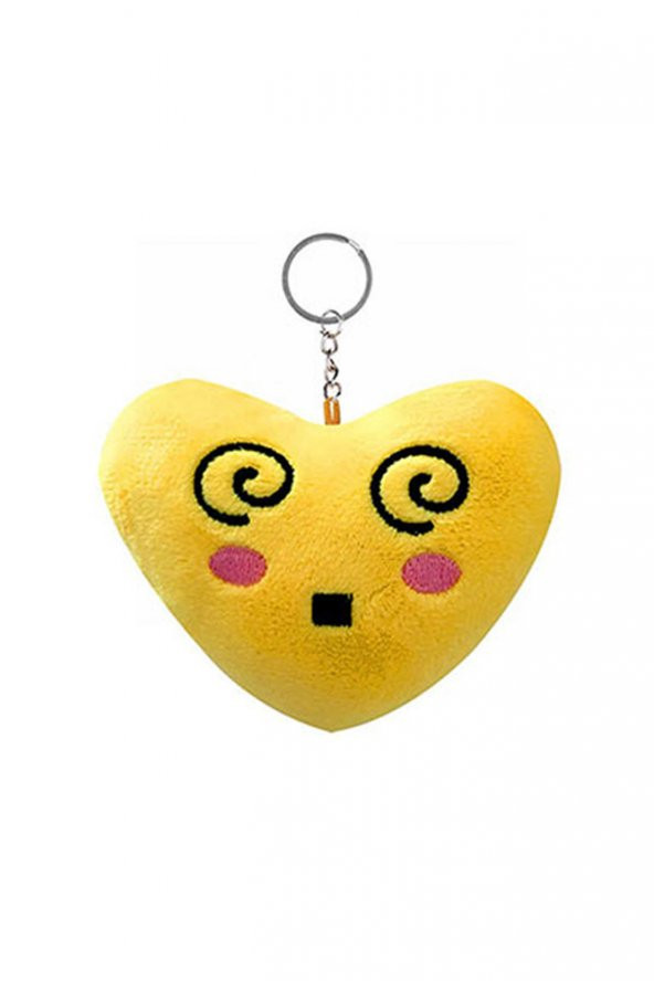 Gözleri Kamaşmış Kalp Şeklinde Emoji Anahtarlık 1 Adet