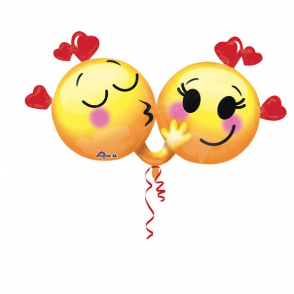 Aşıklar Emoji SuperShape Folyo Balon 91cm