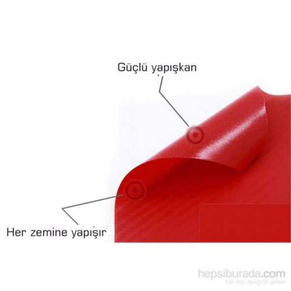 Kırmızı Karbon Kaplama 127 cm x 100 cm - 2
