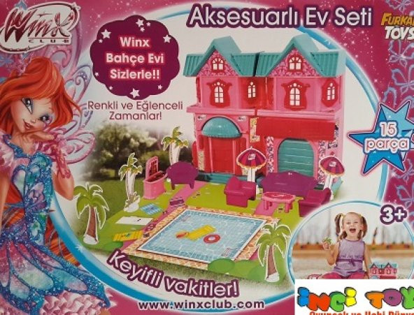 Furkan Toys 15 Parça Winx Aksesuarlı Villa Seti 6396