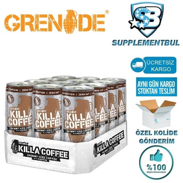 Grenade Killa Coffee Protein Shake 250 ml 12 Adet