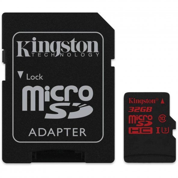 Kingston 32GB Micro SD Hafıza Kartı C10 U3 4K SDCA3/32GB