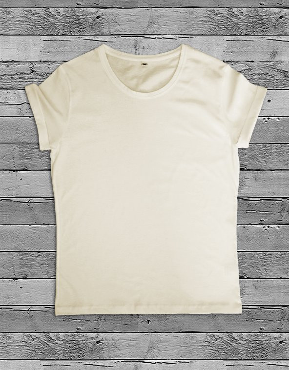 VO5 Collection - Sıfır Yaka Krem Basic Tişört
