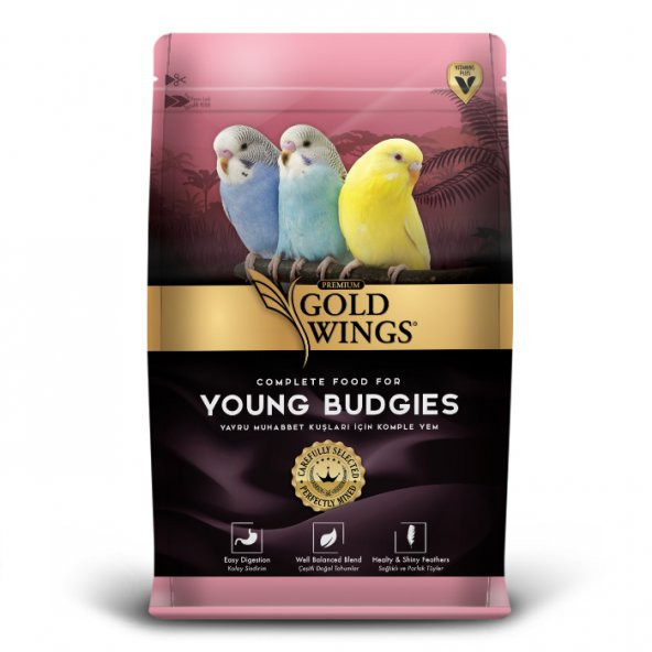 Gold Wings Premium Yavru Muhabbet Kuşu Yemi 1 kg Vitamin Hediyeli