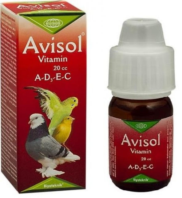 Biyoteknik Avisol-A 20 cc(A-D-E-C) Kuş vitamini