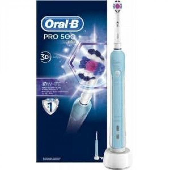 Oral-B PRO 500 3D White Şarj Edilebilir Diş Fırçası*YENİ ÜRÜN*