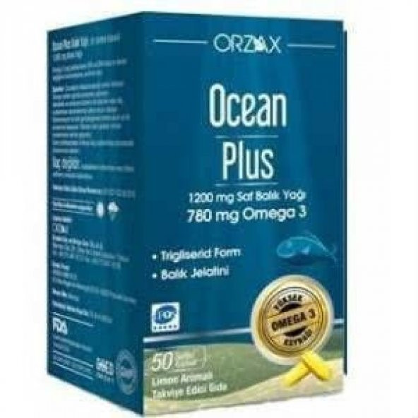 Ocean Plus Omega 3 Saf Balık Yağı 1200mg 50 Kapsül