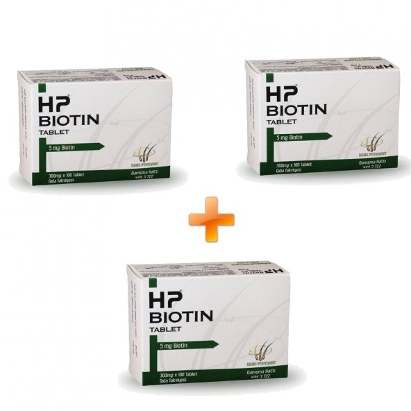 HP Biotin 5 mg 100 Tablet - 3 lü Avantaj Paket
