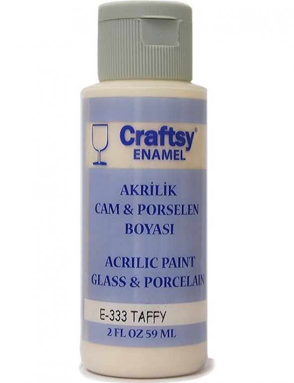 Craftsy Enamel Akrilik Cam Ve Porselen Boyası E-333 Taffy 59gr