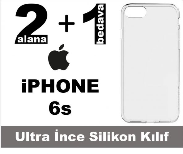 iPhone 6s Şeffaf Silikon Kılıf Ultra İnce 0,20 mm