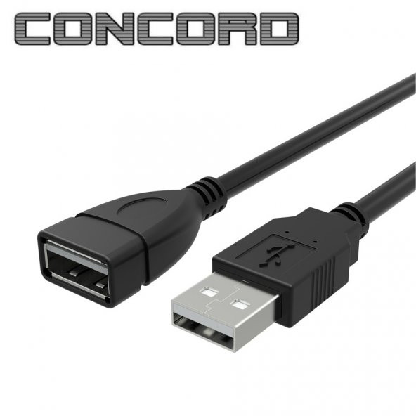 10M METRE CONCORD C-538 USB EXTENSİON USB UZATMA BLACK KABLO